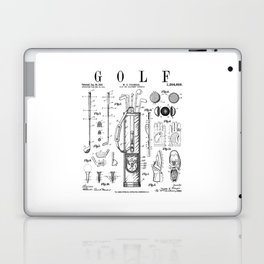 Golf Club Golfer Old Vintage Patent Drawing Print Laptop Skin