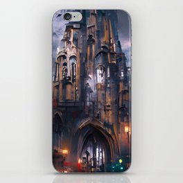 A Dark Gothic Cathedral iPhone Skin