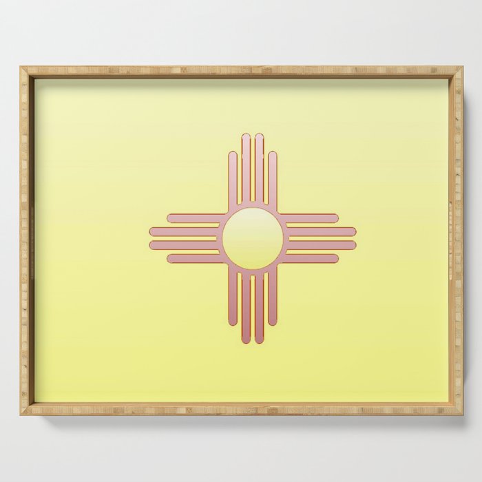 Flag of new mexico  -with color gradient Serving Tray