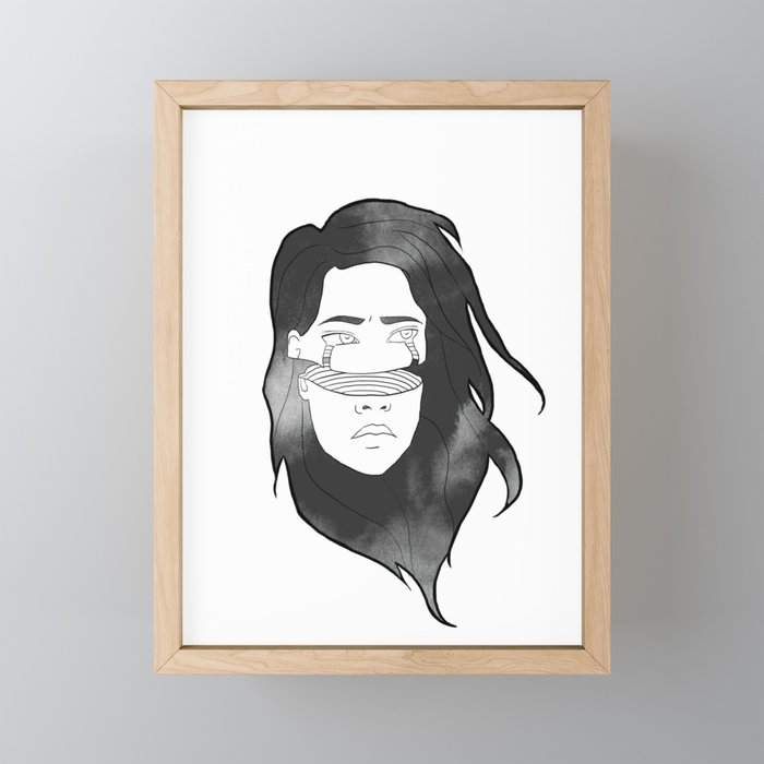 Cut open Framed Mini Art Print