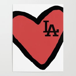 Love LA - Red Poster