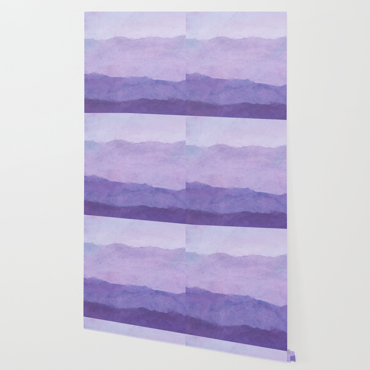 Ombre Waves In Purple Wallpaper By Aevaprints Society6
