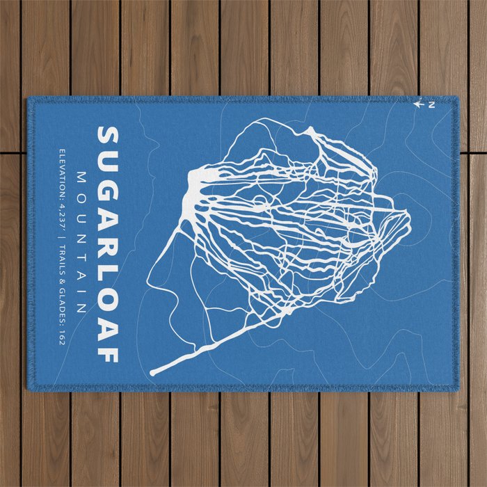 Sugarloaf Mountain Trail Map Outdoor Rug