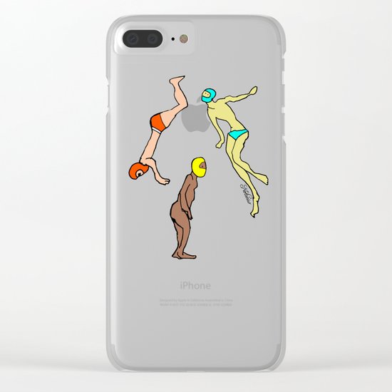 Martians Landing Clear iPhone Case