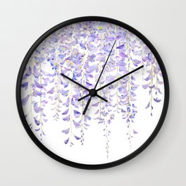 purple wisteria in bloom 2021 Wall Clock