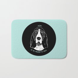 Rien Bath Mat | Bloodhound, Basset Hound, Mint, Digital, Drawing, Dog, Edith Piaf, Puppy 