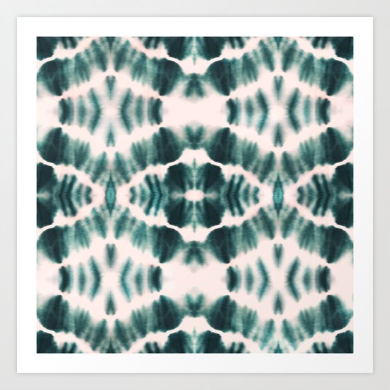 BOHEMIAN EMERALD SHIBORI Art Print