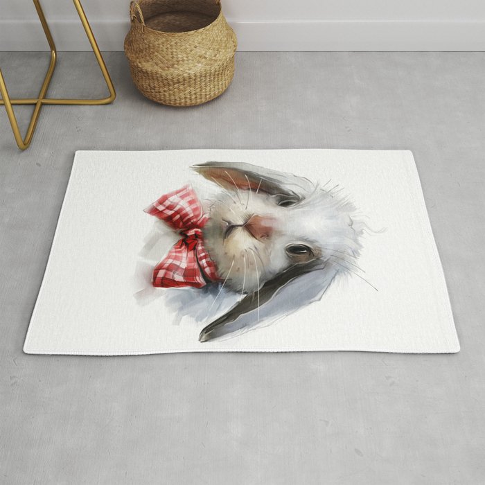 rabbit Rug by tatianateni Society6