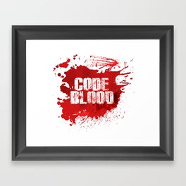 Code Blood Framed Art Print