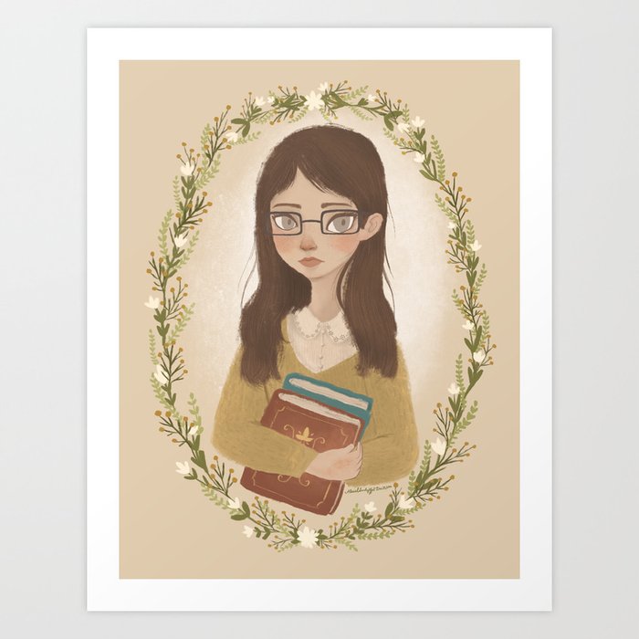 Literary Girl Art Print