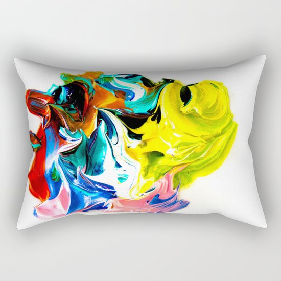 paint on a white background Rectangular Pillow