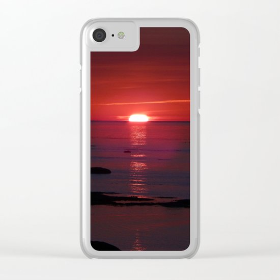 Red Skies Before Dusk Clear iPhone Case