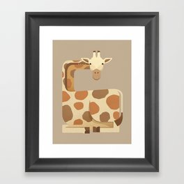 Whimsy Giraffe Framed Art Print
