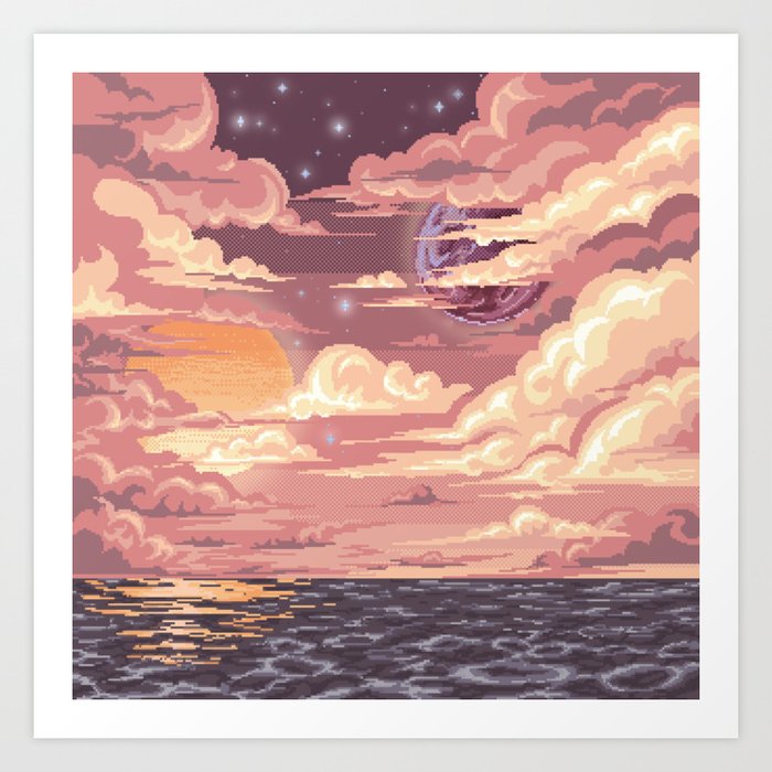 Moon And Sun Art Print By Erien Society6