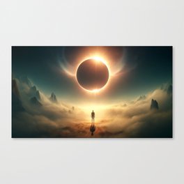 Eclipse Odyssey: A Solemn Path to Enlightenment Canvas Print