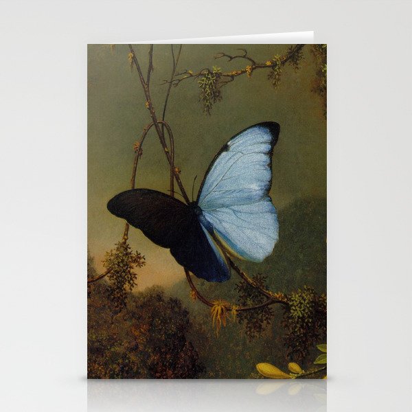 Blue Morpho Butterfly 1865 By Martin Johnson Heade | Reproduction Stationery Cards