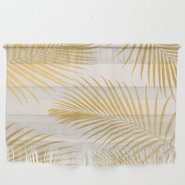 Metallic Gold Tropical Palm Fronds Wall Hanging