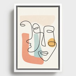 Abstract Faces 31 Framed Canvas