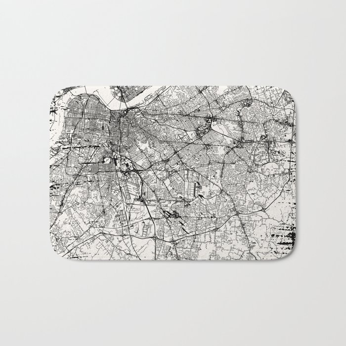 Louisville - Vintage City Map Bath Mat