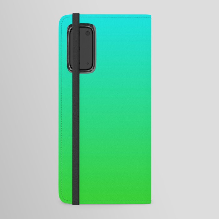 FLUORESCENT BLUE & GREEN GRADIENT  Android Wallet Case