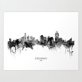 Cincinnati Skyline Art Prints For Any Decor Style Society6