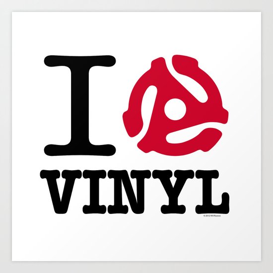 I Heart Vinyl Art Print