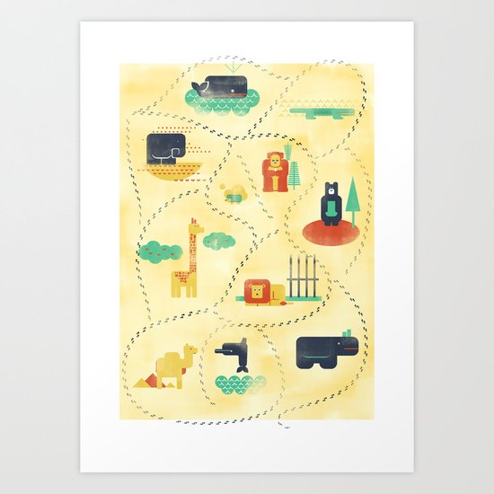 Trip to the zoo Art Print