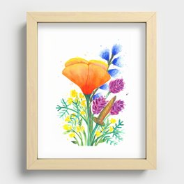California Wildflowers 4 Recessed Framed Print