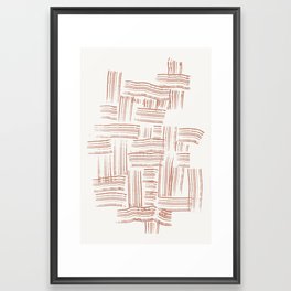 Hatching abstract pink color Framed Art Print