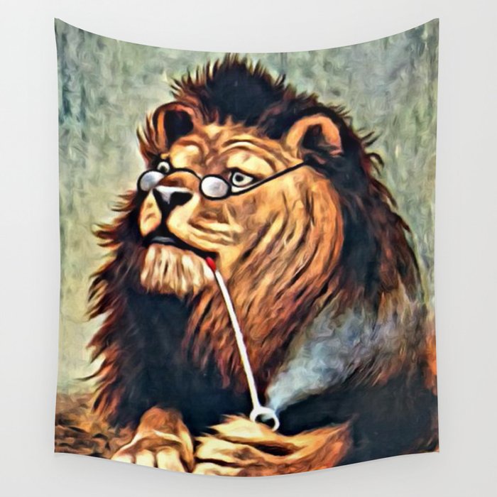 Vintage deals lion tapestry