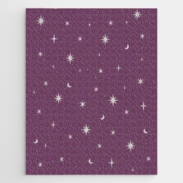 Starry night pattern violet daffodil Jigsaw Puzzle