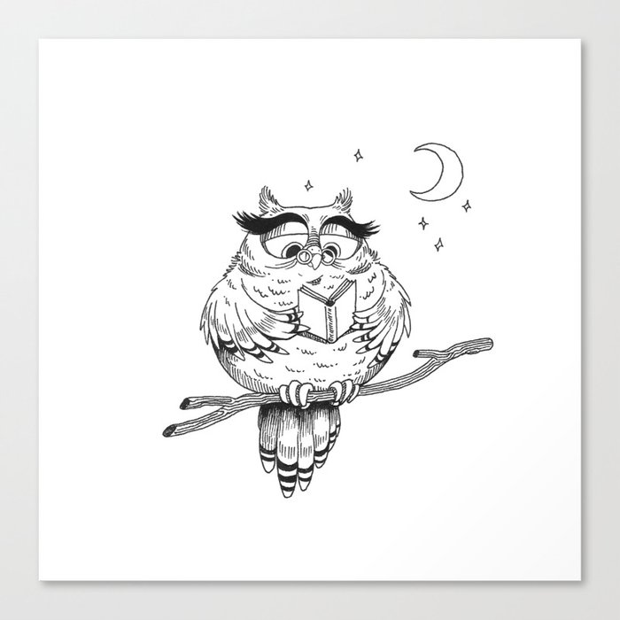 Insomniac Owl Canvas Print By Papermaio Society6