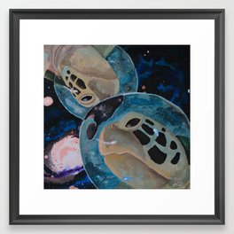 Space Turtles Framed Art Print
