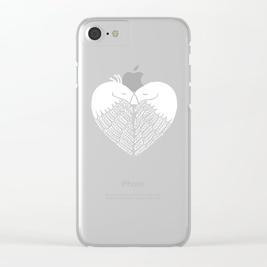 Love birds sitting on a tree Clear iPhone Case