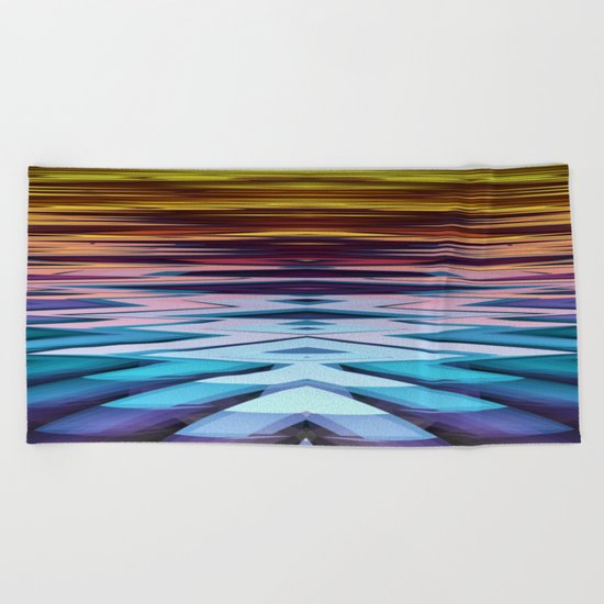 Water and Earth tones in an Abstract Beach Towel