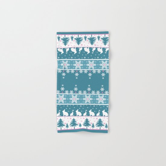Retro .Christmas . Hand & Bath Towel
