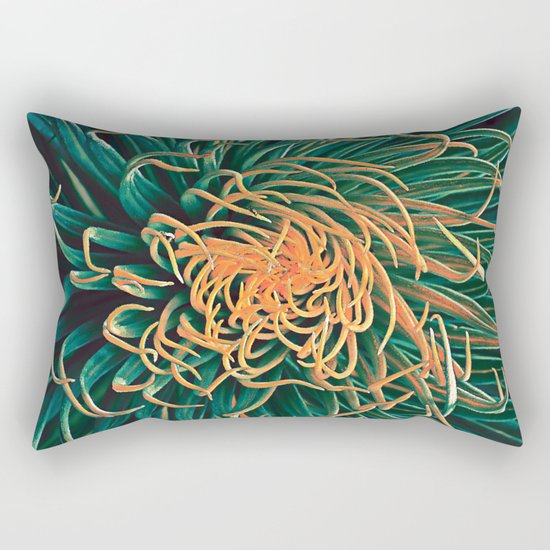 Green & orange succulent Rectangular Pillow