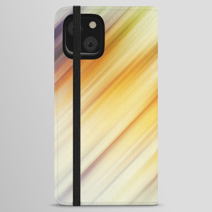 Purple, Yellow, White abstract Glitch Design  iPhone Wallet Case