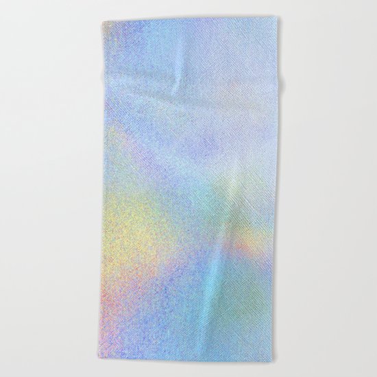 Holographic Iridescence Beach Towel