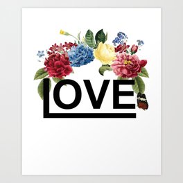 love floral Art Print