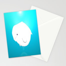 Fat Beluga Whale Stationery Cards