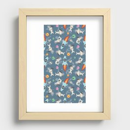 Sharks in Space Recessed Framed Print