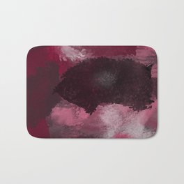Abstrarium #6 Cherry Velvet Abstract Painting Bath Mat
