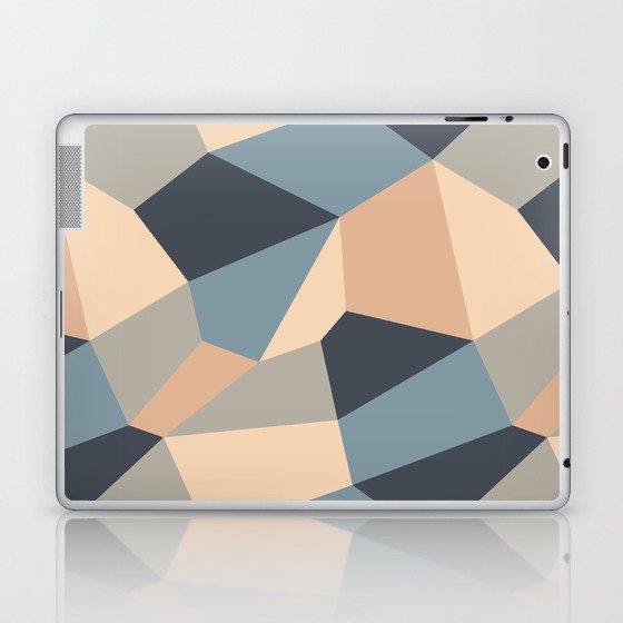 Polygonal variegated seamless pattern. multi-colored polygons of different shapes form a speckled surface. Vintage Laptop & iPad Skin