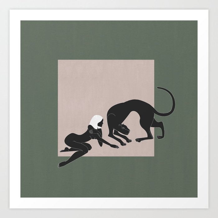 Shop Panther Woman Art Print from Society6 on Openhaus