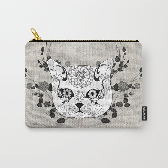 Wonderful sugar cat skull Carry-All Pouch