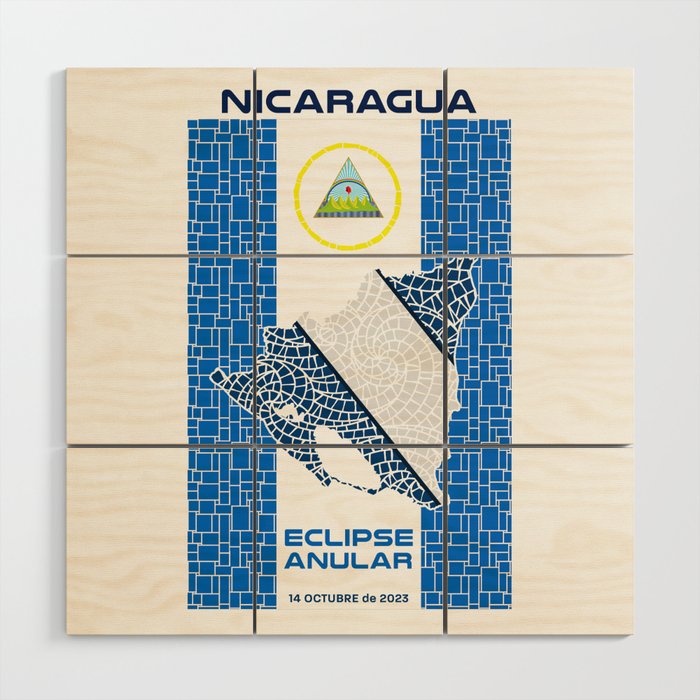 Nicaragua Annular Eclipse 2023 Wood Wall Art