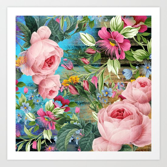 Vintage Flowers #9 Art Print