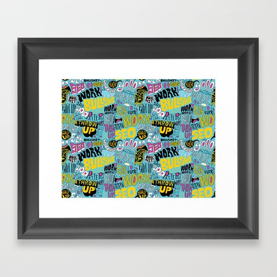 SEO Pattern Framed Art Print