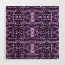 Liquid Light Series 40 ~ Purple Abstract Fractal Pattern Wood Wall Art